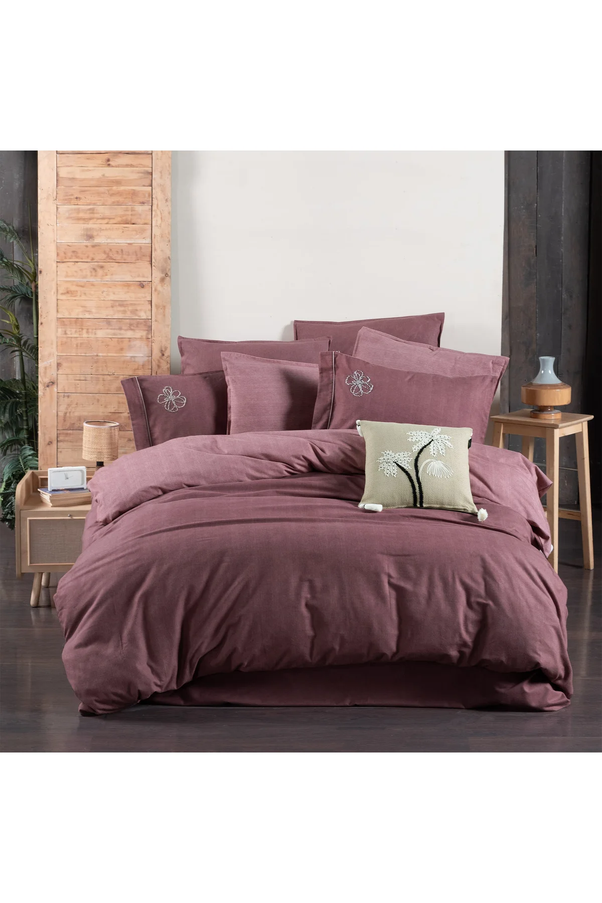 Ederlezi Mocha Flanel %100 Pamuk Mocha King Size Büyük Ebatlı Bat