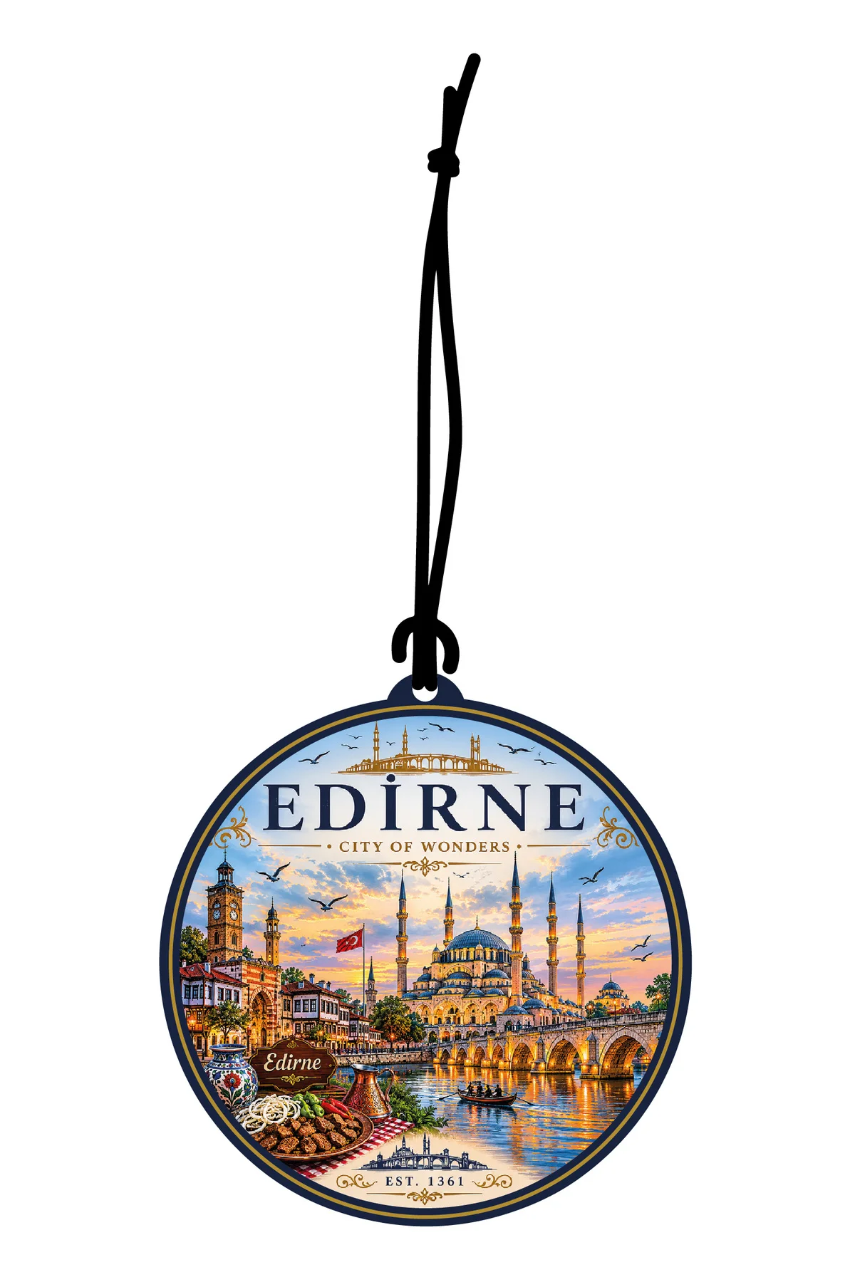 Edirne Şehri Tasarımlı Oto Kokusu,Araba Kokusu,Oto Aksesuarı ve D