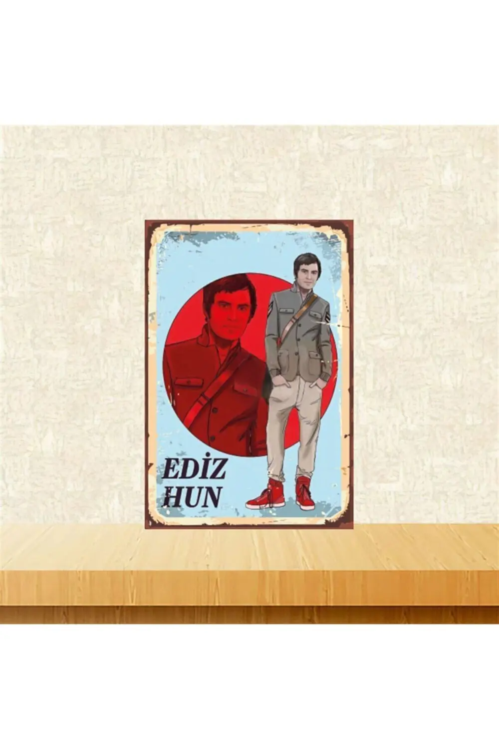 Ediz Hun 20-30 Cm Retro Ahşap Tablo Tkfx4898