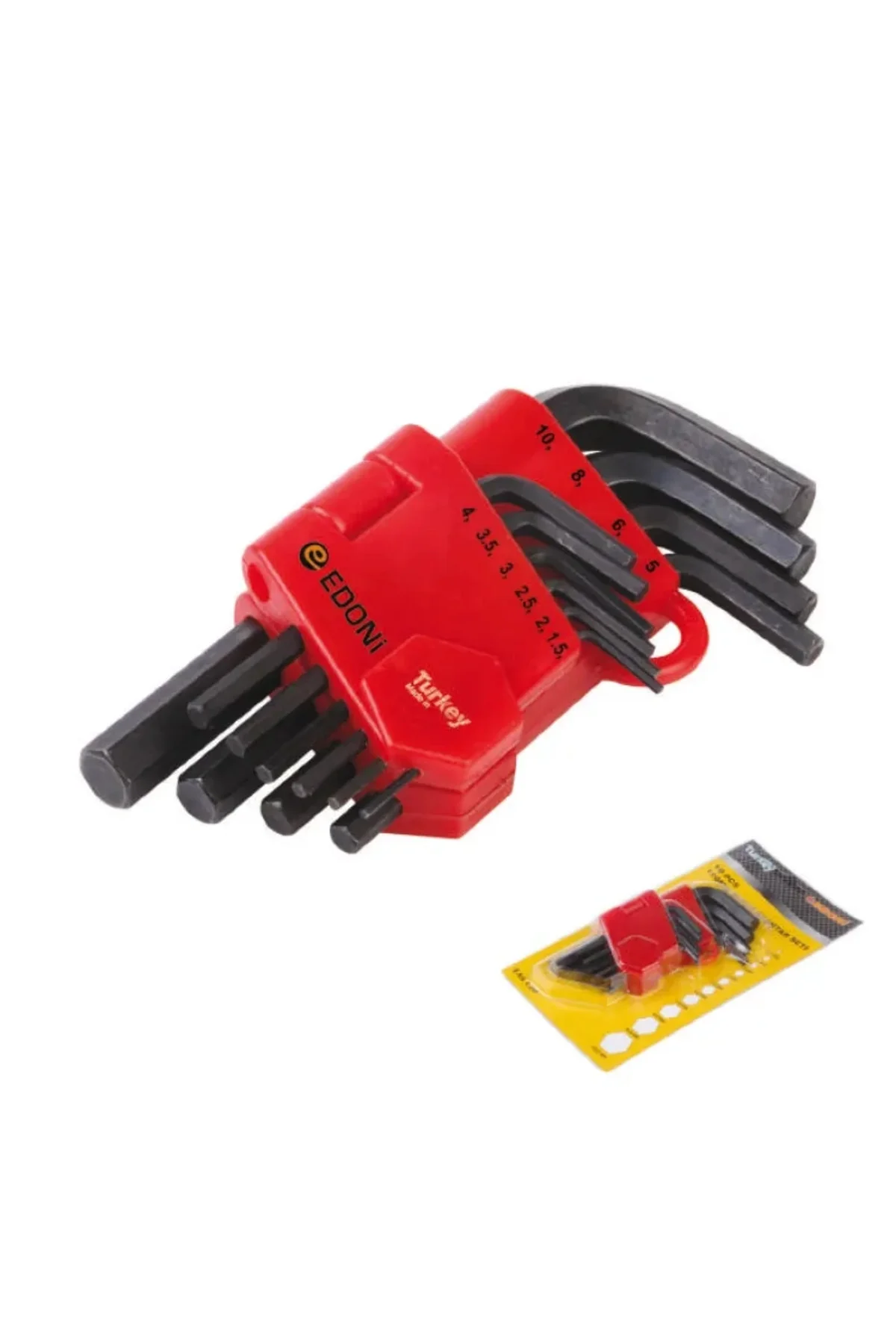 Edoni 120 Mm 10 Parça Siyah 6 Köşe Alyan Seti