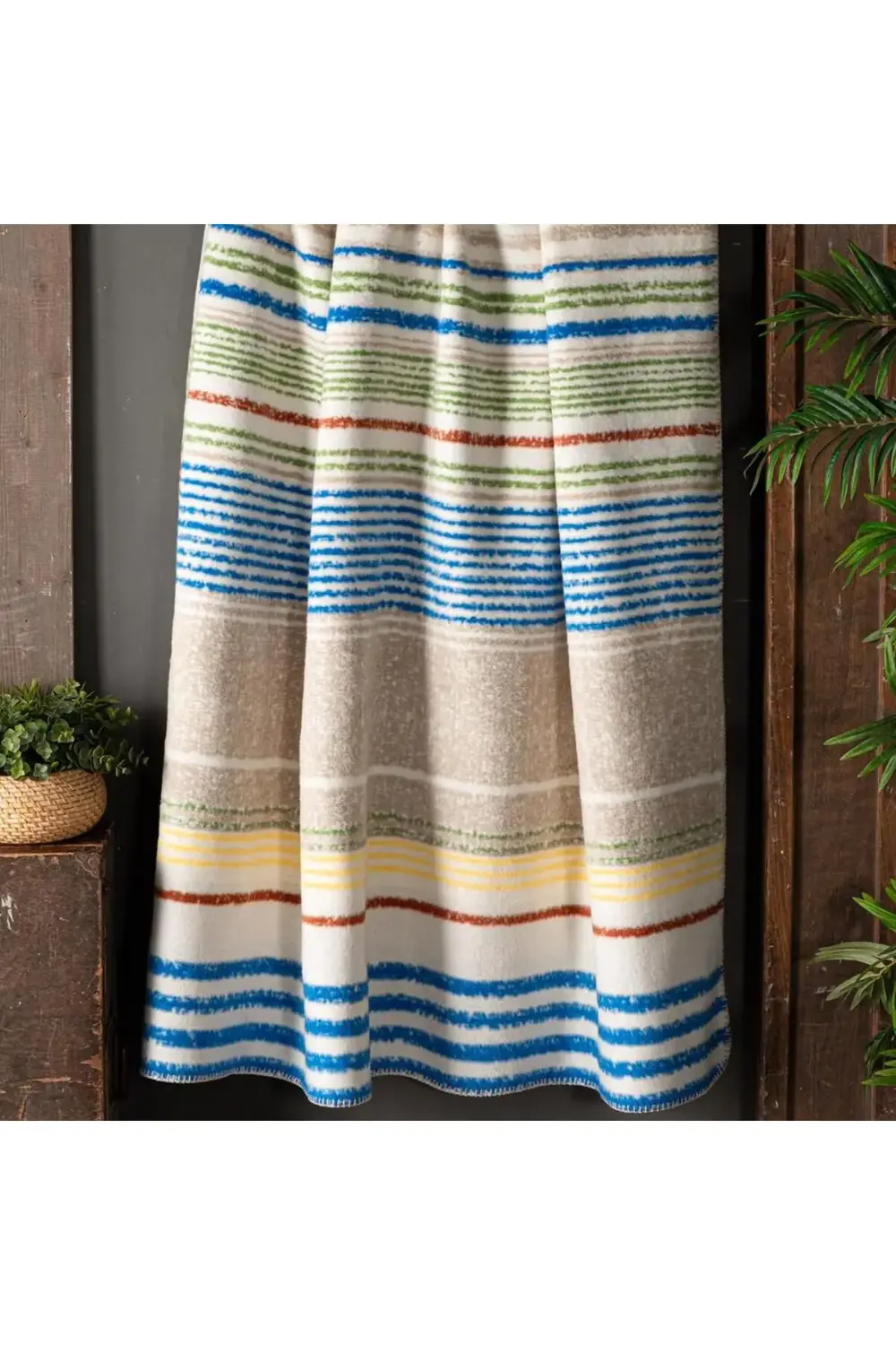 Sarev Edwın Çift Kişilik Bej Battaniye