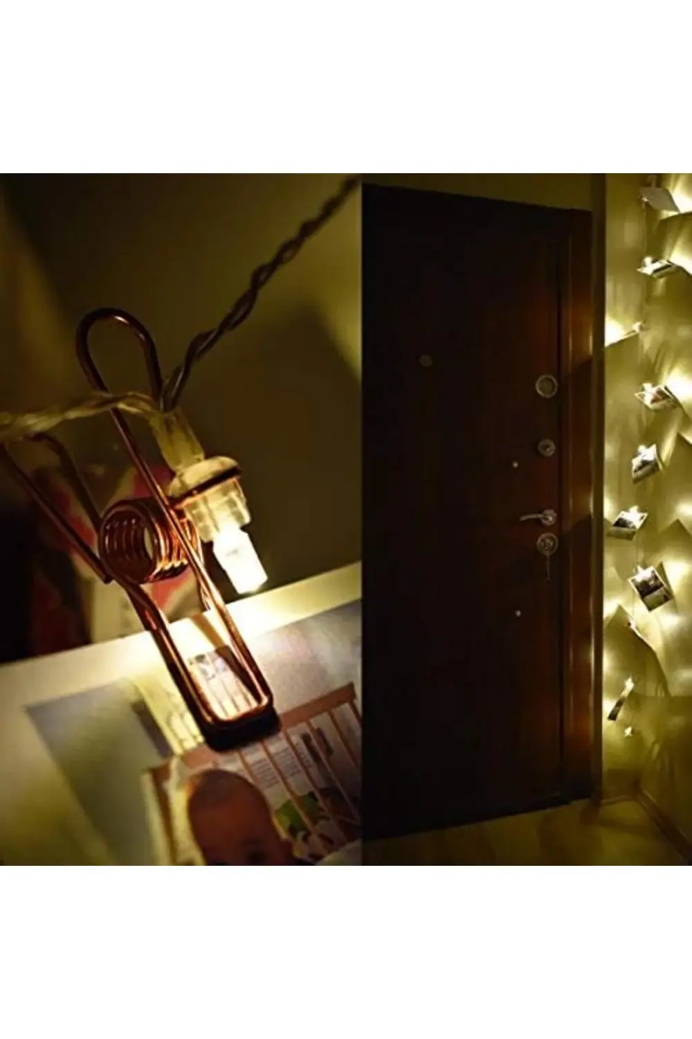 EE46YT1440 LED Işıklı Fotoğraf Asma Işık Süsleme Mandalları, Bakı