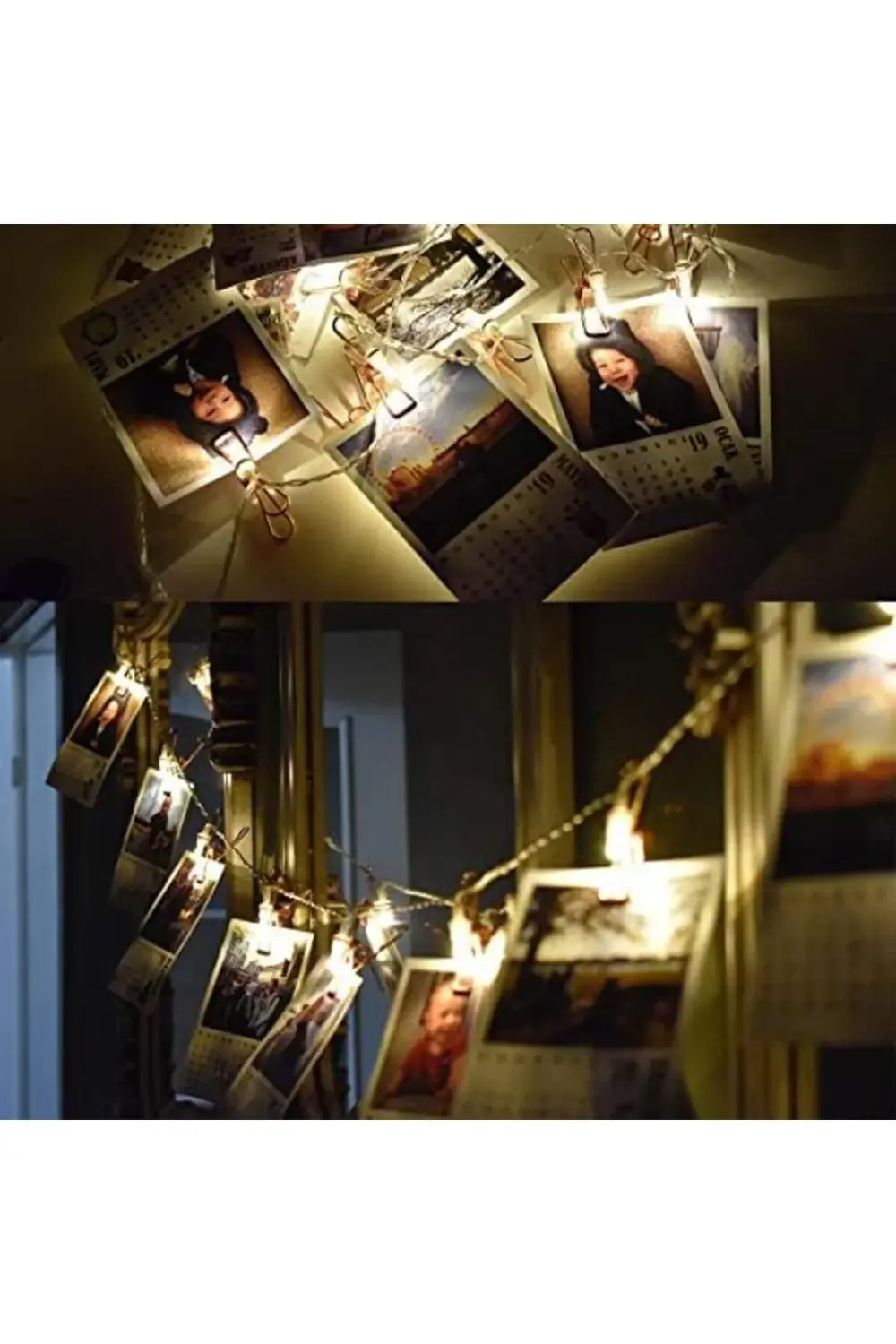 EE46YT1440 LED Işıklı Fotoğraf Asma Işık Süsleme Mandalları, Bakı