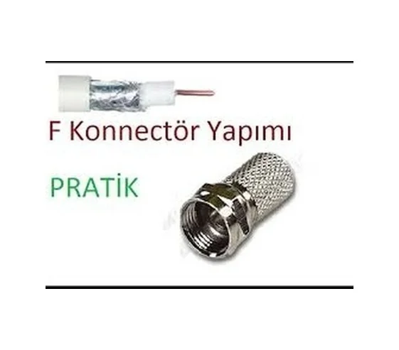 Ef Vida 50 Parça Uydu Konnektör Rg-6-f 5224 Diger