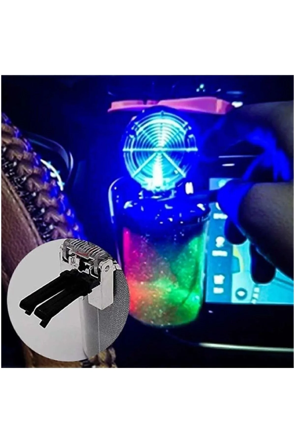 EFEAKS OTO KÜLLÜK RENKLİ IŞILTILI RGB ARAÇ İÇİ LED KÜLLÜK 7 IŞIKL