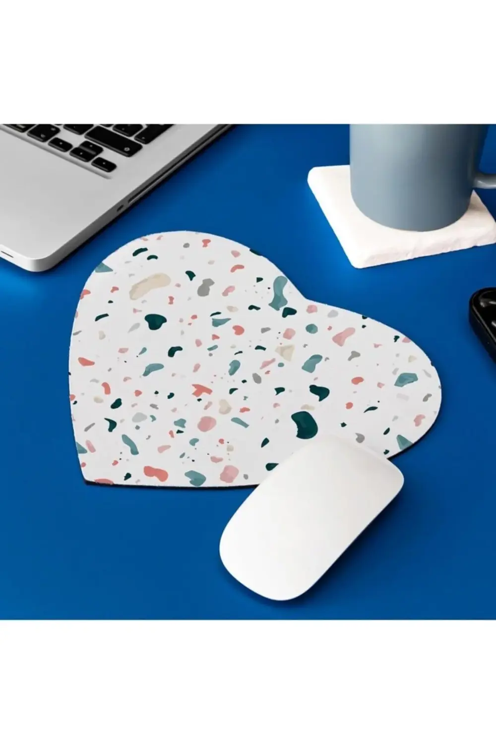 Efektli Şık Tasarım Kalp Mousepad - Mouse Pad - Fare Altlığı 9782