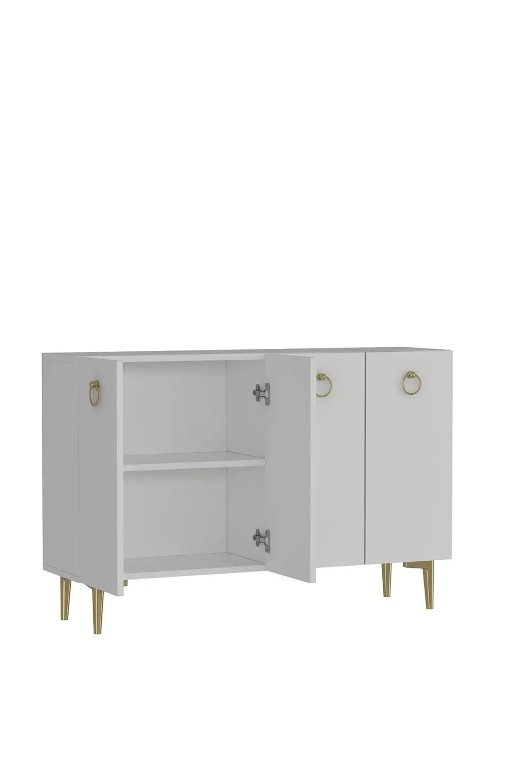 EFESCT MUTFAK KİLER DOLABI BEYAZ-BEYAZ-ALTIN