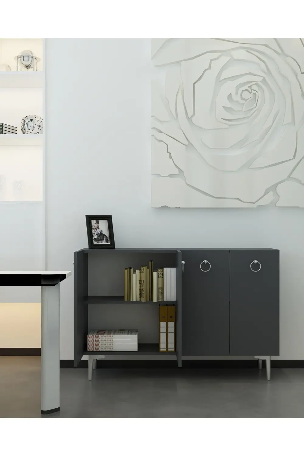 EFESCT OFİS EVRAK DOLABI ANTRASİT-ANTRASİT-GÜMÜŞ