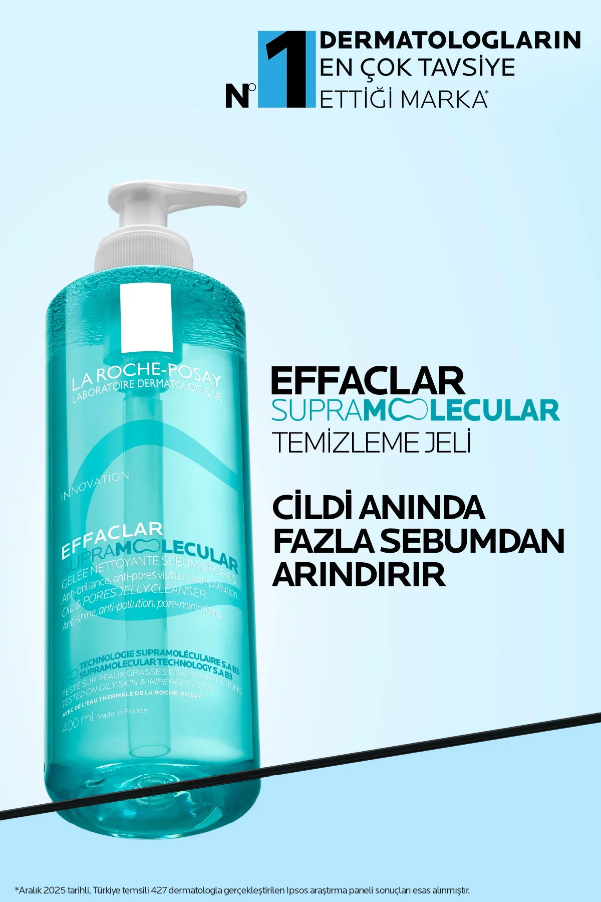 Effaclar Supramolecular Karma ve Yağlı Ciltler İçin Gözenek Karşıtı Yüz Temizleme Jeli 400 ml Fiyatı, Yorumları ve Özellikleri