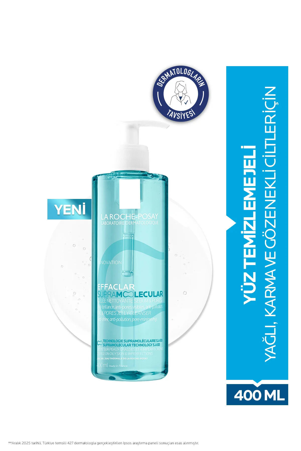 Effaclar Supramolecular Karma ve Yağlı Ciltler İçin Gözenek Karşıtı Yüz Temizleme Jeli 400 ml Fiyatı, Yorumları ve Özellikleri
