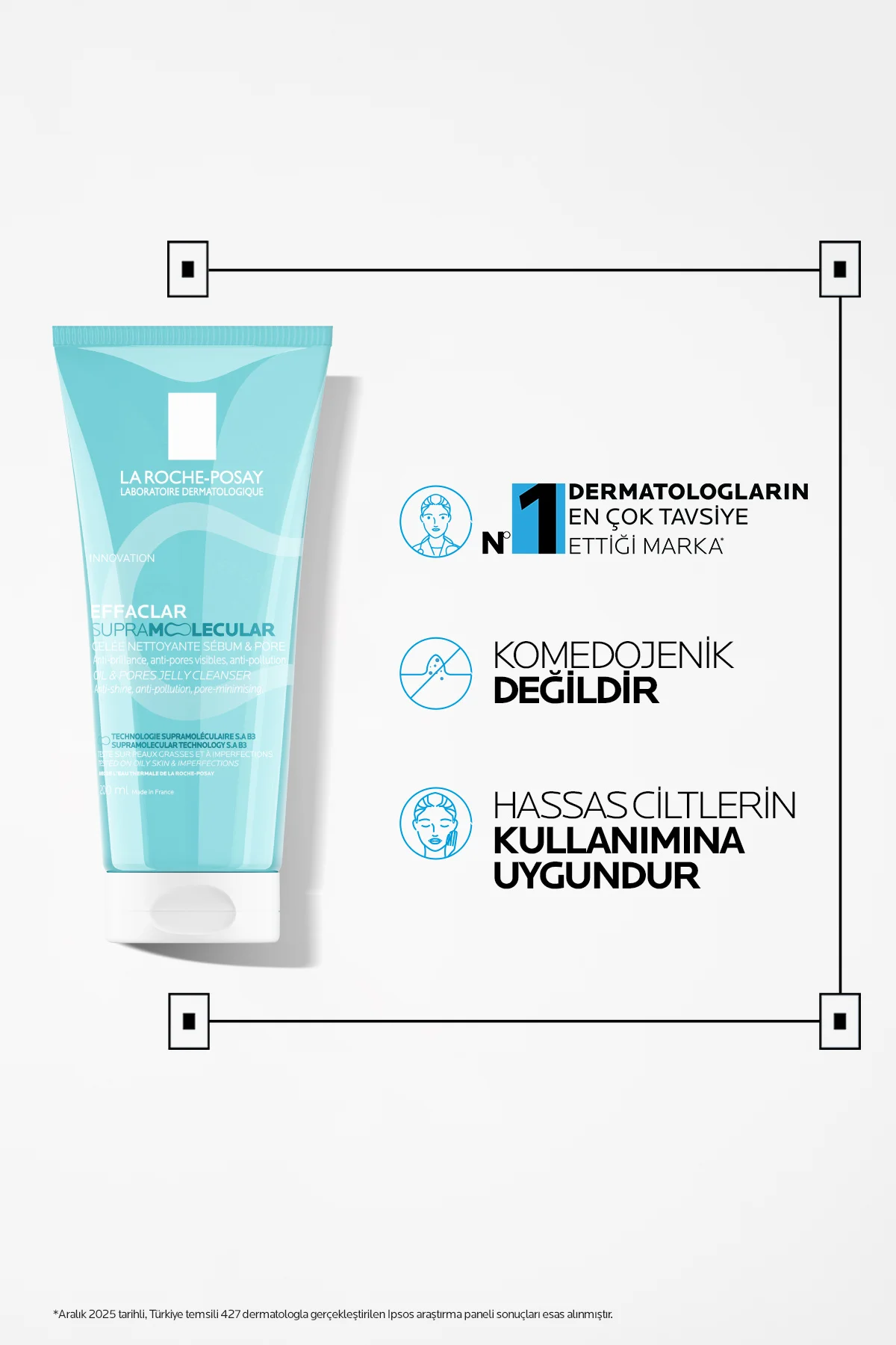 Effaclar Supramolecular Karma ve Yağlı Ciltler İçin Gözenek Karşıtı Yüz Temizleme Jeli 200 ml - Görsel 8