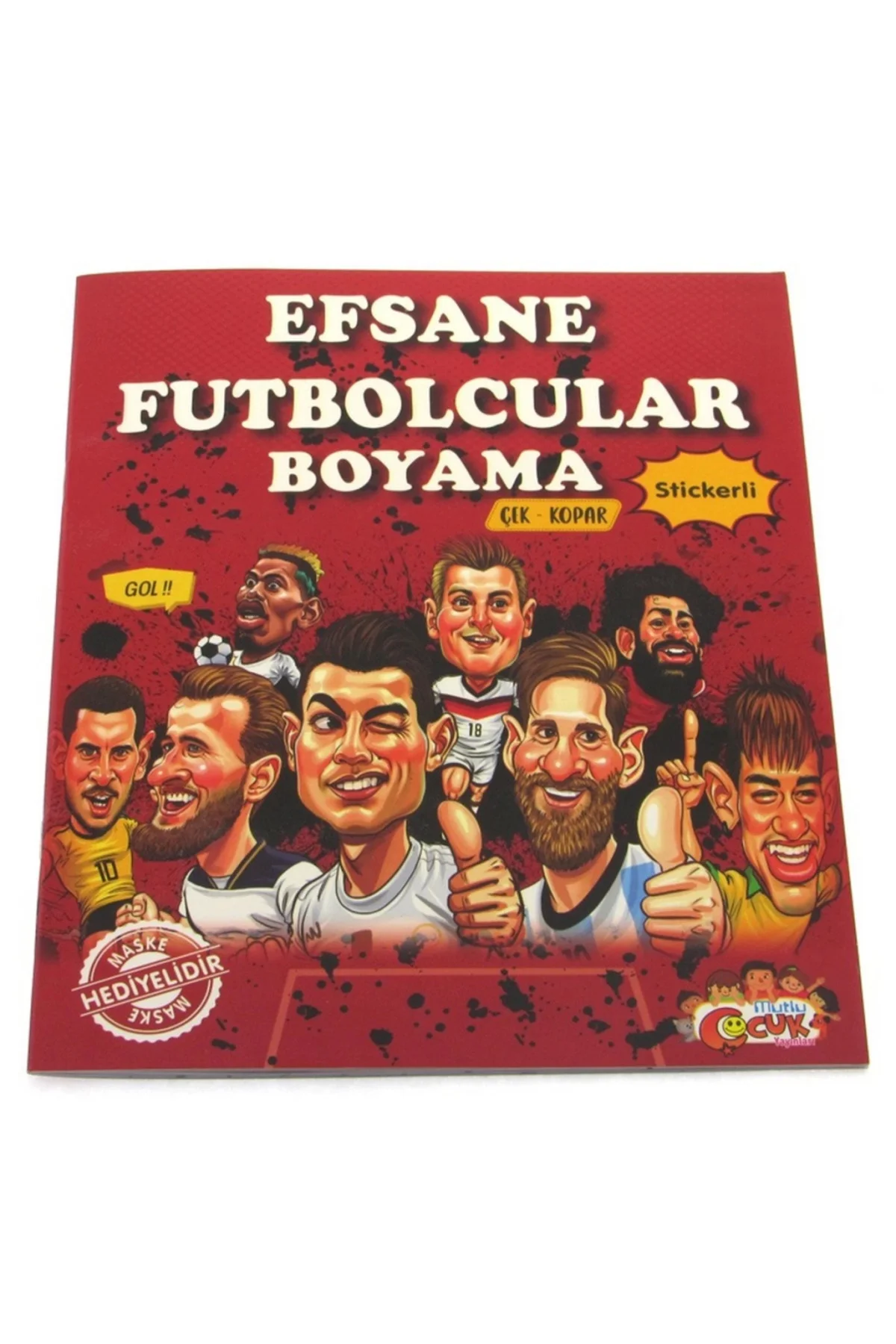 Efsane Futbolcular Çıkartmalı Maskeli Boyama Kitabı