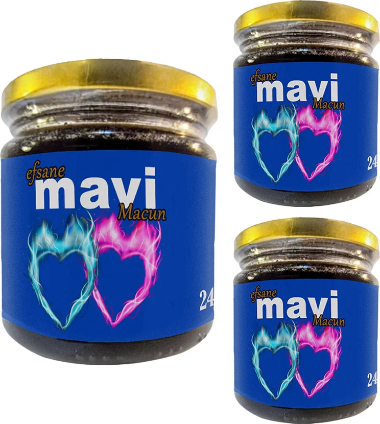 Efsanevi Mavi Macun - 240 gr 3 Kavanoz (Bay-Bayan Çiftlere Özel) Fiyatı, Yorumları ve Özellikleri
