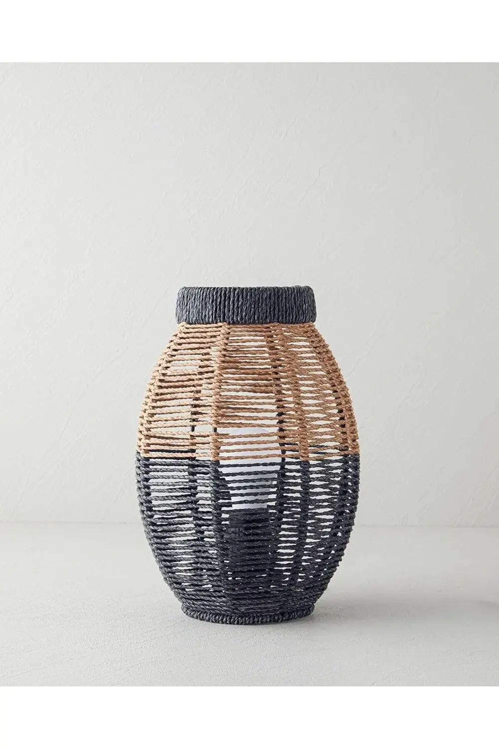 efshopx Home Rita Kağıt İp Abajur 12x20x32 cm Natural NewDesingx