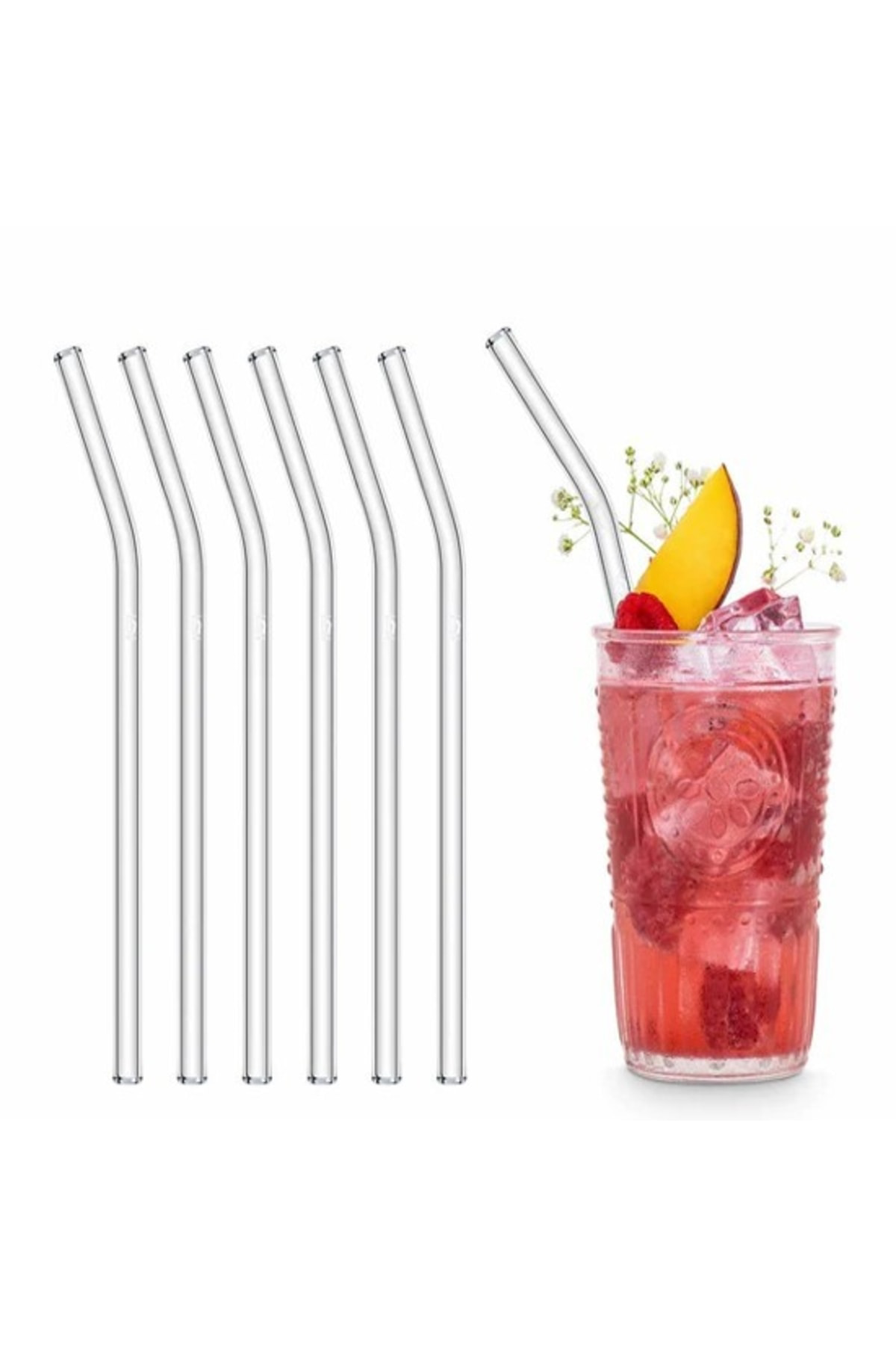 Eğik Cam Pipet,kırılmaz Kalın Cam Yıkanabilir Eğimli Cam Pipet (6