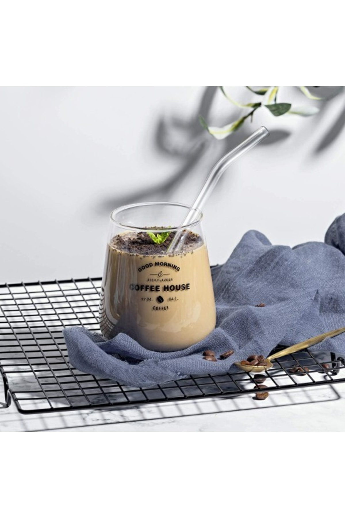 Eğik Cam Pipet,kırılmaz Kalın Cam Yıkanabilir Eğimli Cam Pipet (6