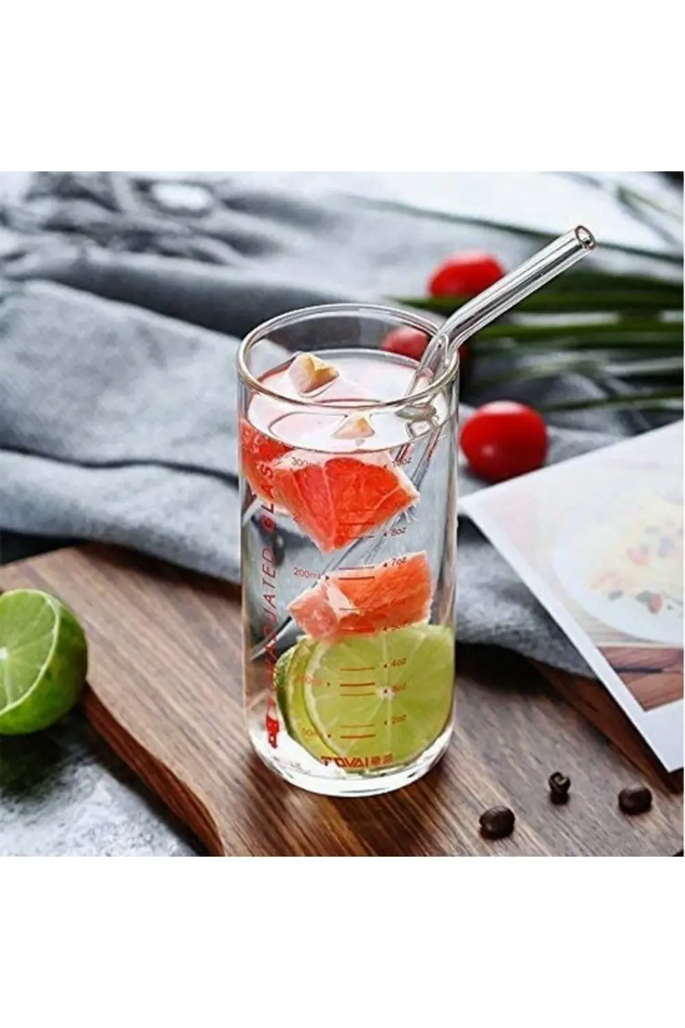 Eğik Cam Pipet,kırılmaz Kalın Cam Yıkanabilir Eğimli Cam Pipet (6