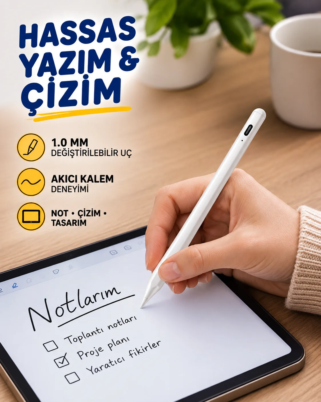Eğim Sensörlü Dijital Kalem – Yüksek Hassasiyetli 1,0 mm Uç, Uzun Pil Ömrü Yeni Nesil Eğim Sensörlü Dijital Kalem – Yüksek Hassasiyetli 1,0 mm Uç, Uzun Pil Ömrü Yeni Nesil