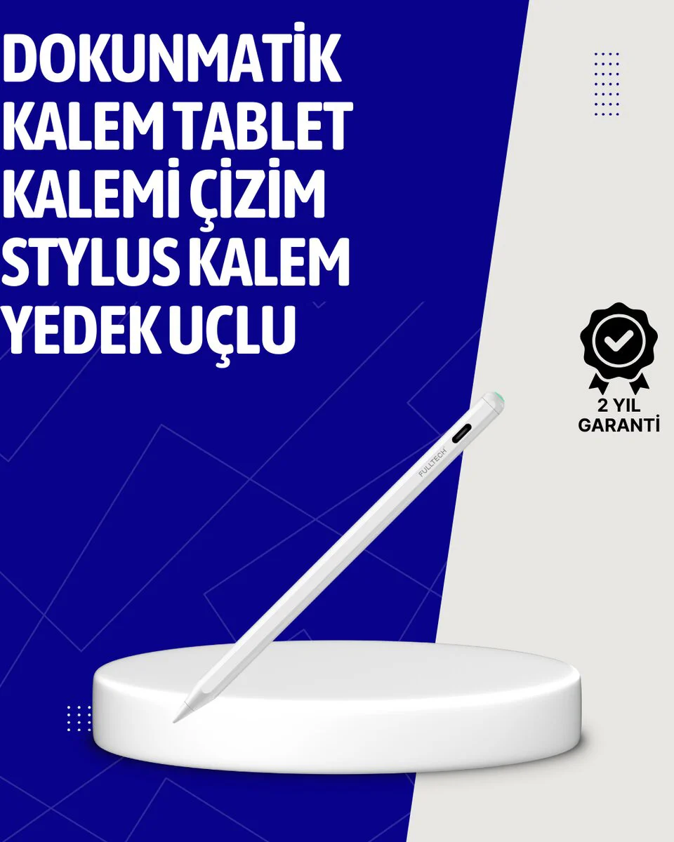 Eğim Sensörlü Dijital Kalem – Yüksek Hassasiyetli 10 mm Uç, Uzun Pil Ömrü ve USB-C Hızlı Şarj