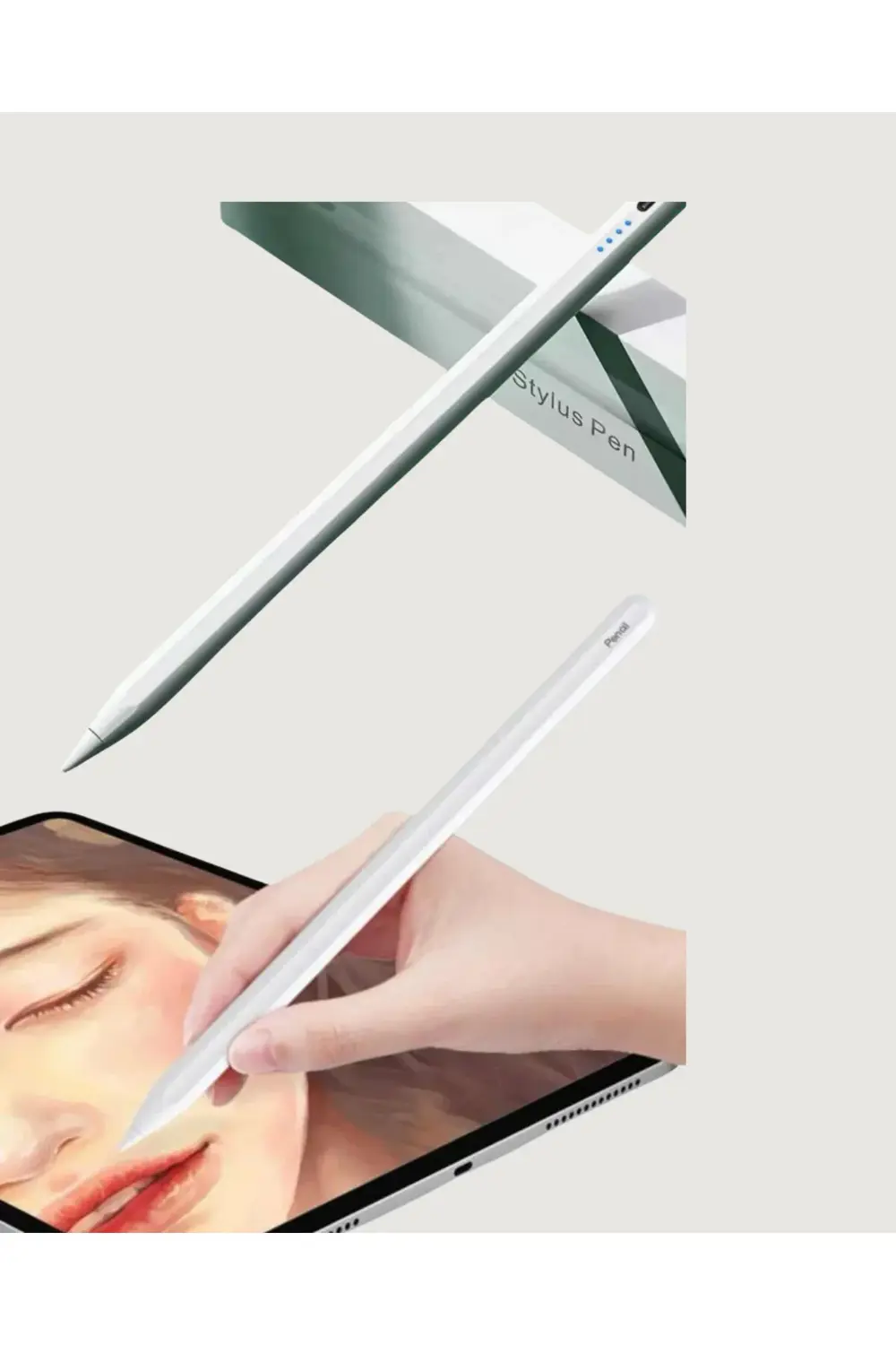 Eğim Sensörlü Dijital Kalem – Yüksek Hassasiyetli 1,0 mm Uç, Uzun