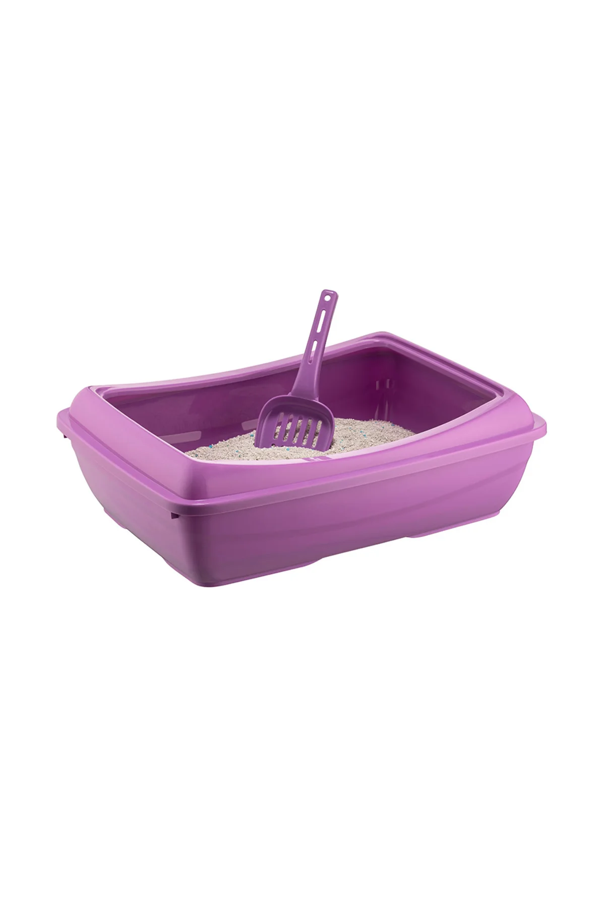 Eğimli Açık Kedi Tuvalet Kum Kabı 12*37*50 cm Karışık Renklerde