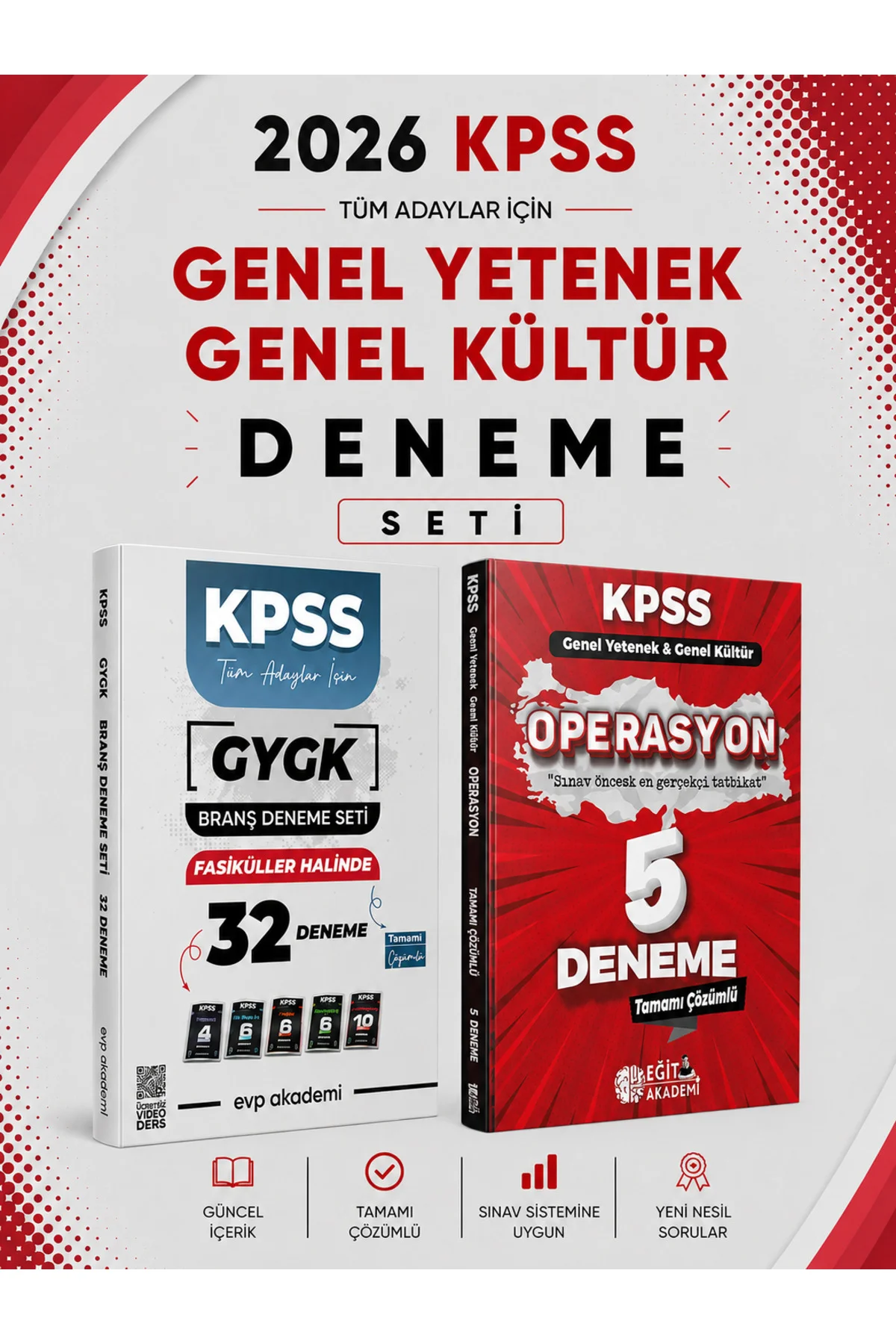 Eğit Akademi 2026 KPSS GKGY Operasyon 5 Deneme & KPSS Tüm Dersler 32 Deneme Seti