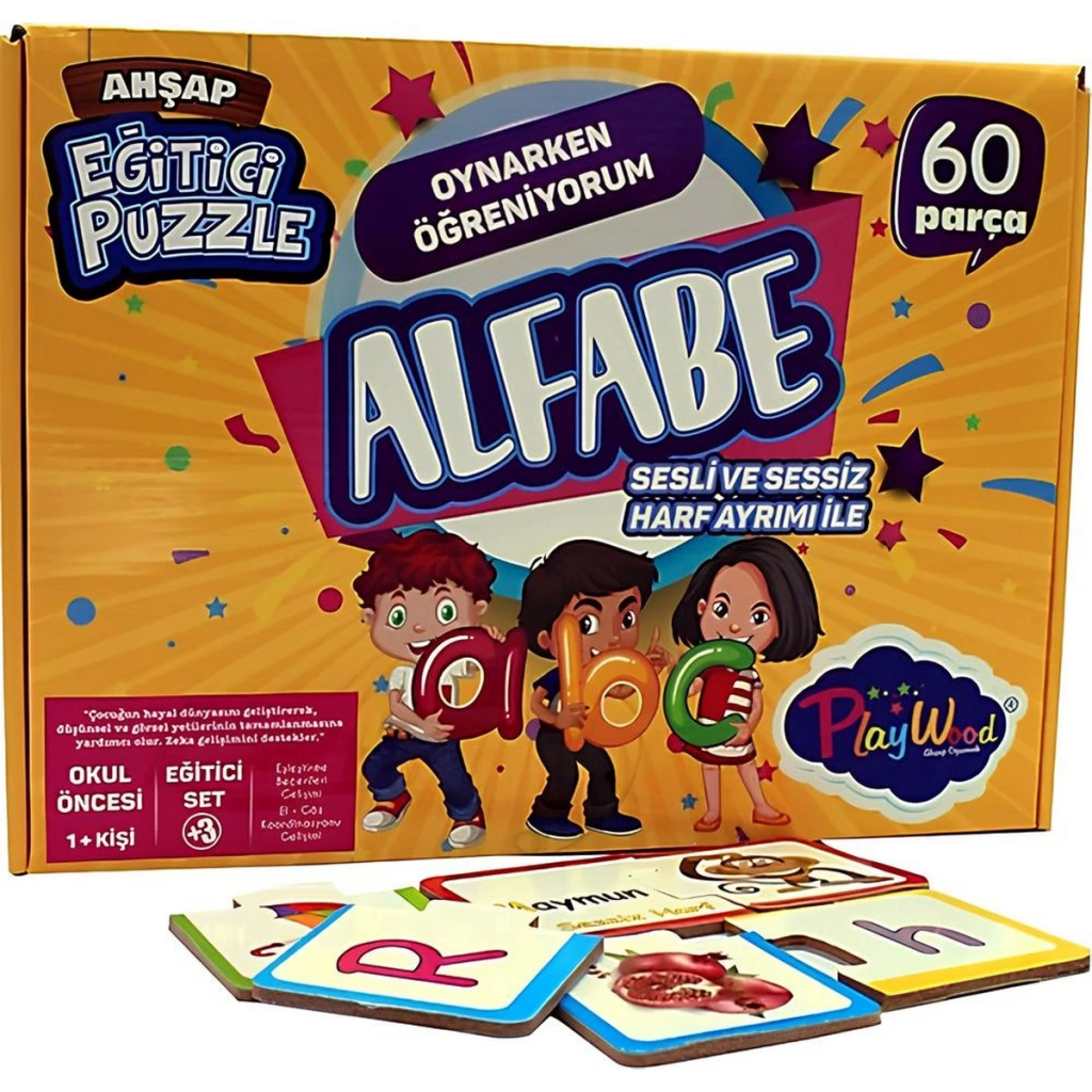 Eğitici Ahşap Puzzle Alfabe Eğitici Ahşap Puzzle Alfabe