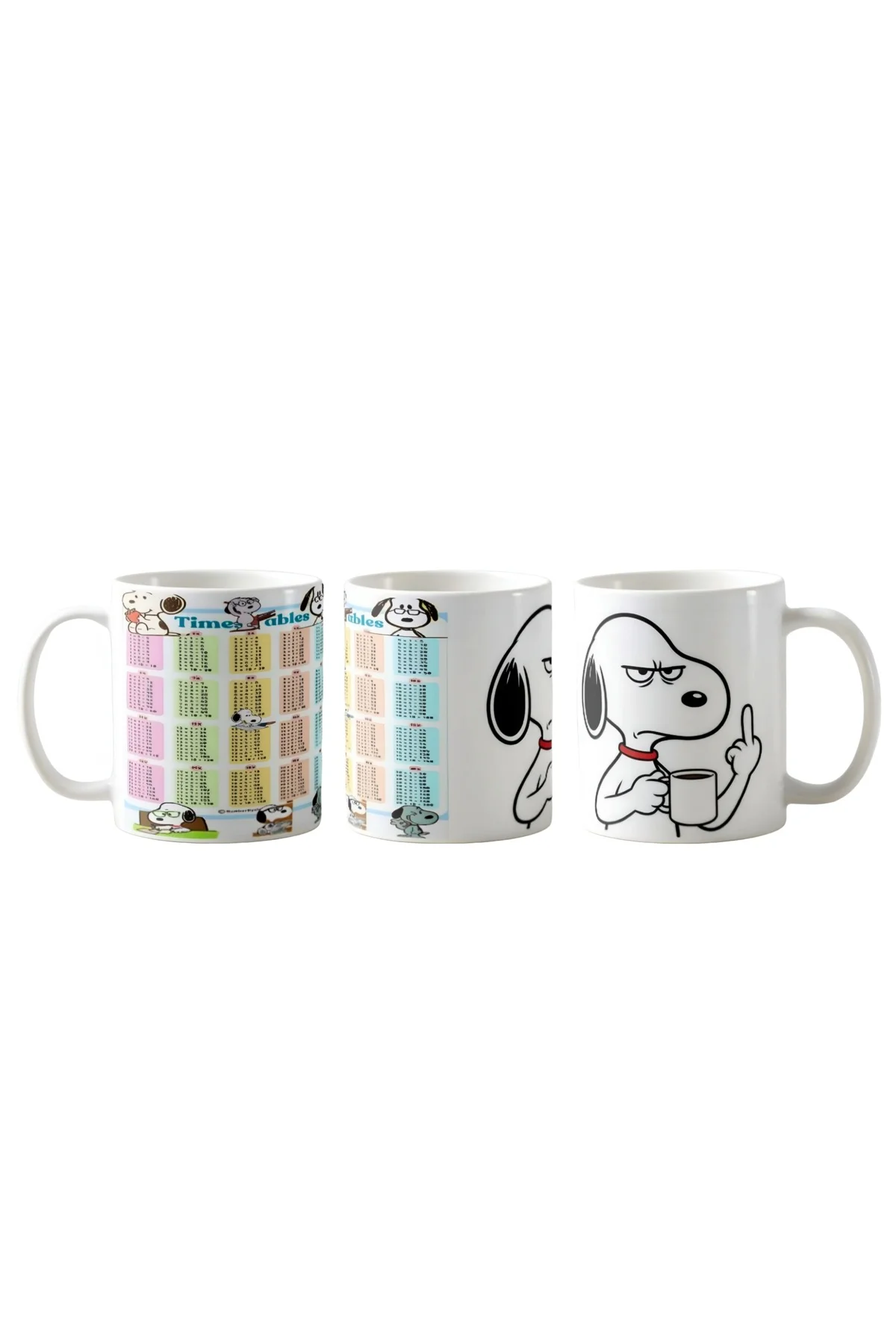 Eğitici Çarpım Tablosu Snoopy Kupa Bardak | Tek Adet K028