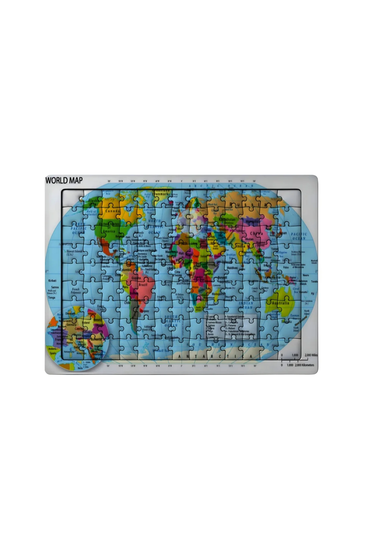 Eğitici Dünya Haritası 99 Parça Ayaklı Puzzle – Dekoratif Çocuk Yapbozu 056