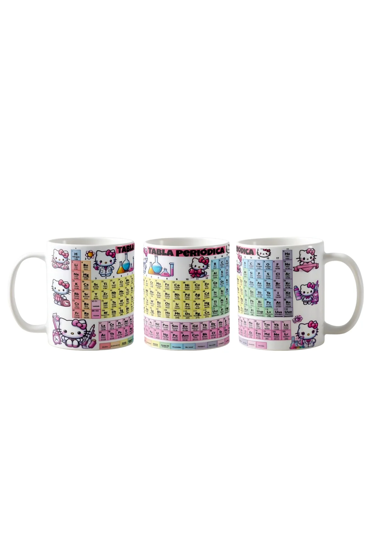 Eğitici Periyodik Tablo Hello Kitty Kupa Bardak | Tek Adet K032