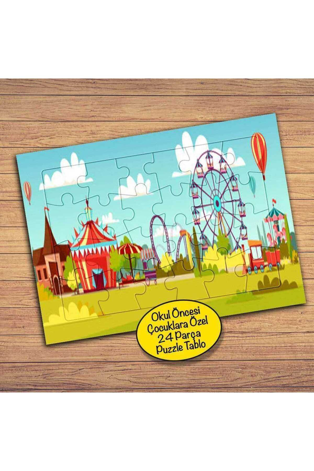 Asilmeydan Eğlence Merkezi Lunapark 24 Parça Çocuklara Özel Yapboz Tablo-177
