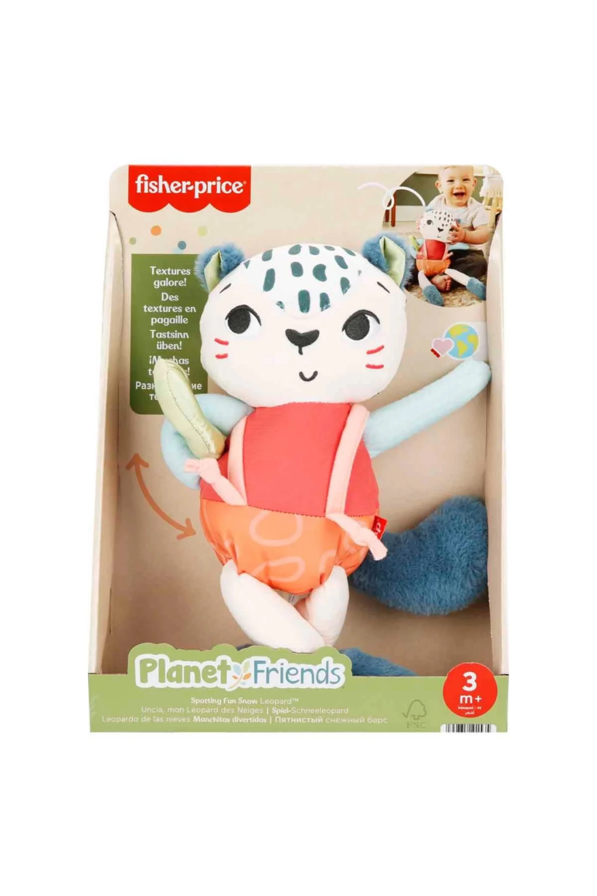Eğlenceli Dostum Kar Leoparı Peluş HKD64