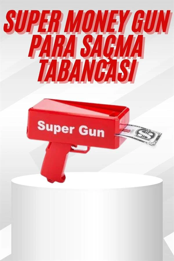 Eğlenceli Para Saçma Makinası - Çocuklara Özel Parti Oyuncağı Kırmızı