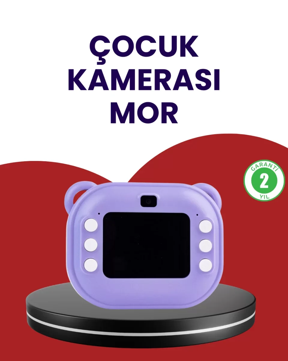 Eğlenceli Şipşak Çocuk Kamerası – Oyun, Müzik ve 18 Efektli Anında Baskı - Lisinya