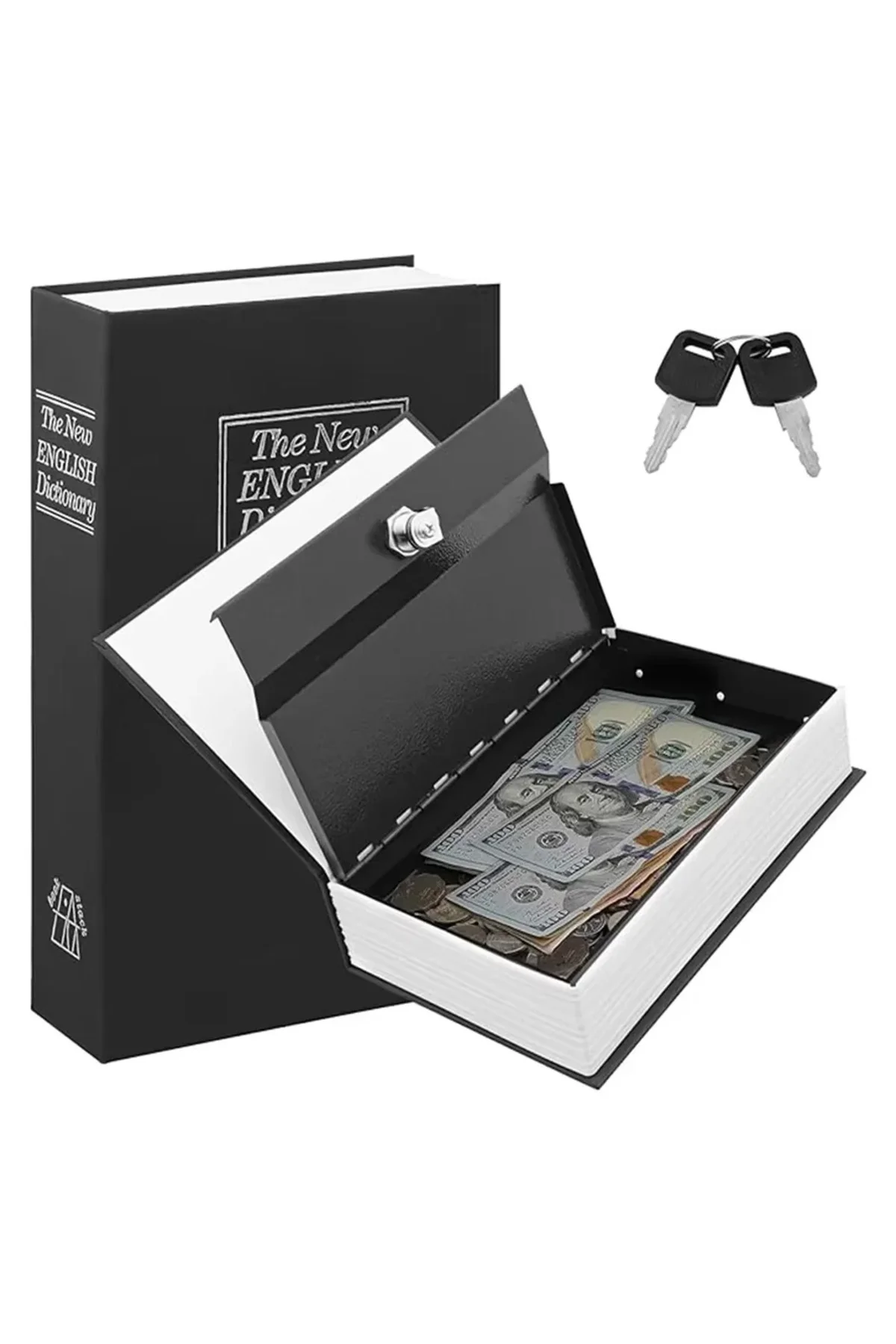 Egonex Kitap Görünümlü Metal Kasa Kumbara Tipi
