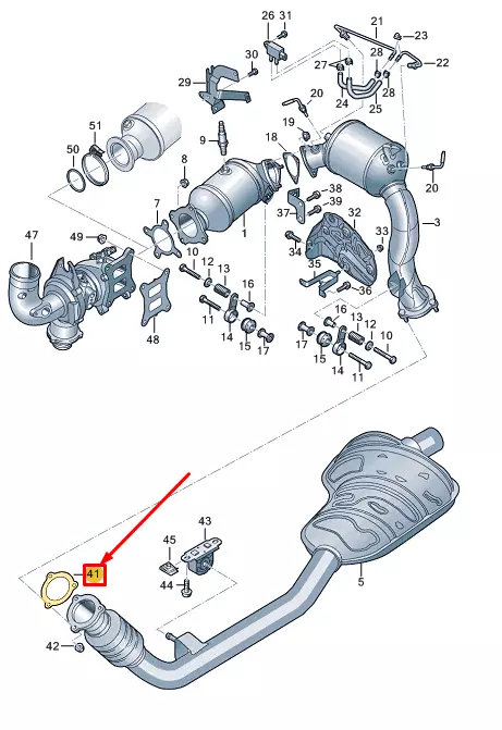 Egzoz Contası (VW)(8W0253115P)