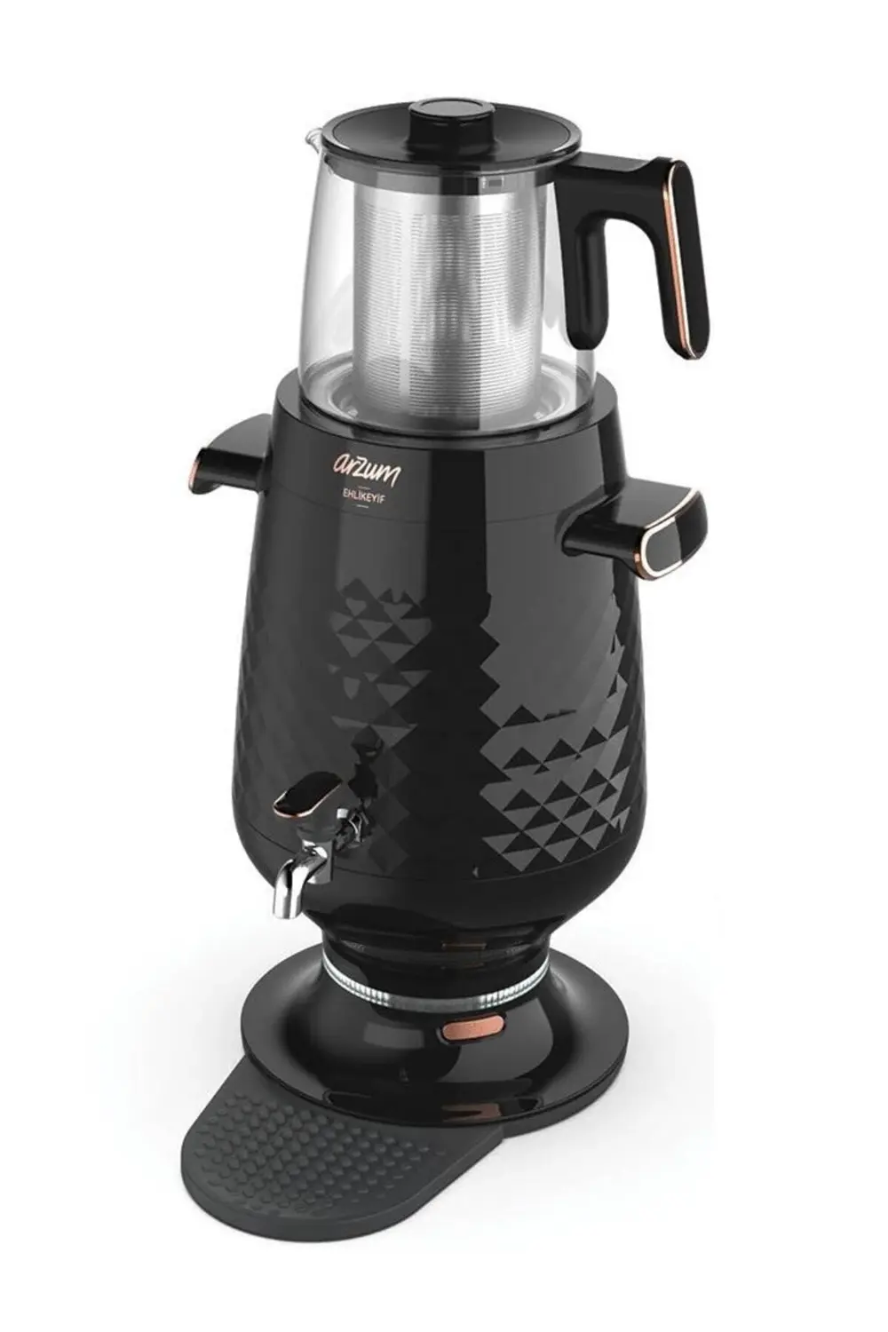 Ehlikeyf Semaver Çaycı 3.5L Elektrikli Siyah - AR3083