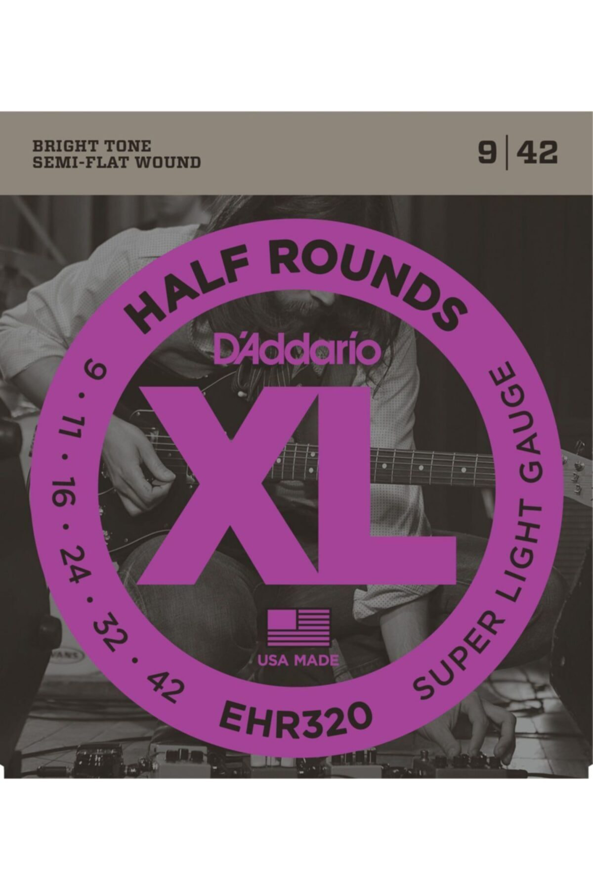 Daddario Ehr320 009 Half Round Hr320 Super Light Elektro Tel Set
