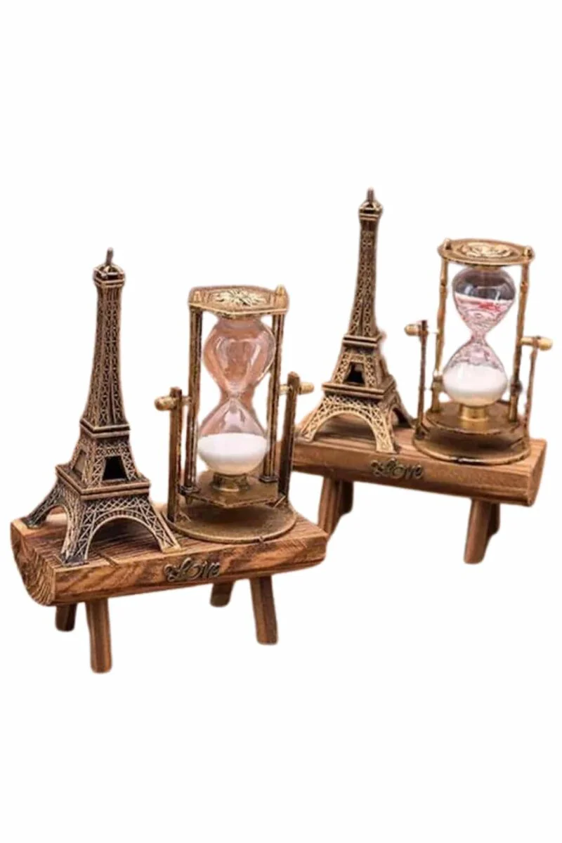 Eiffel Kulesi Kum Saati - Retro Dekoratif Hediyelik Eşya ve Masaya Hediye