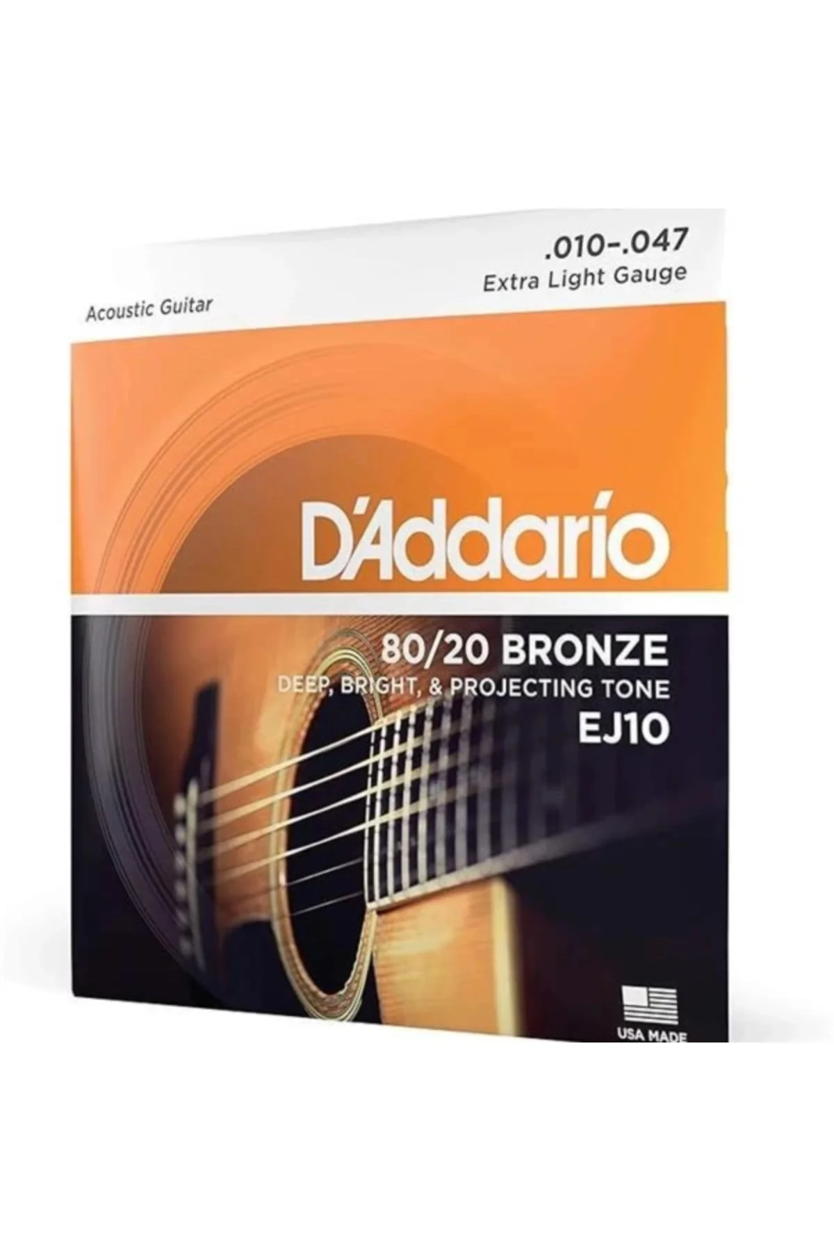 Ej10 Akustik Gitar Tel Seti, 80/20 Bronze, Extra Light