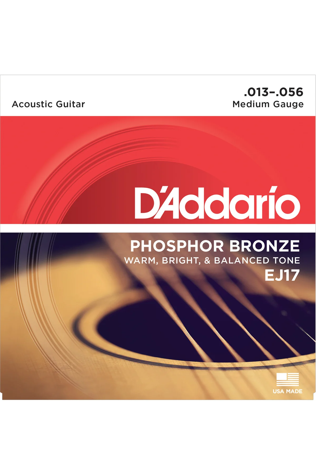 EJ17 AKUSTİK GİTAR TEL SETİ, PHOSPHOR-BRONZE, MEDIUM GA