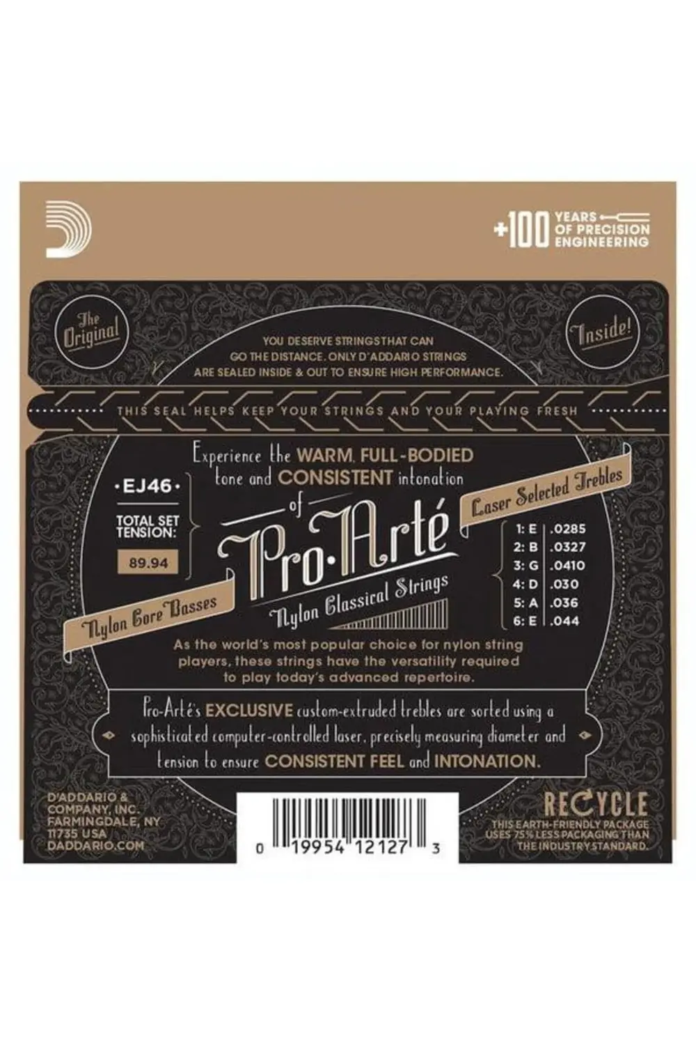 EJ46-3D Klasik Gitar Tel Seti Hard Tension 3’lü Paket