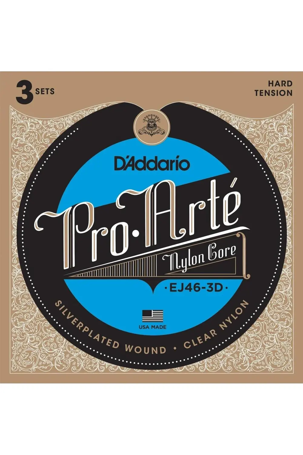 EJ46-3D Klasik Gitar Tel Seti Hard Tension 3’lü Paket