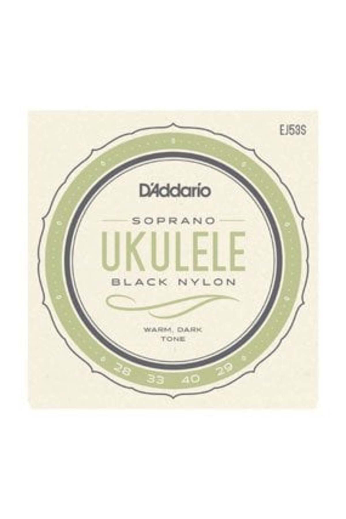 Daddario Ej53s Soprano Ukulele Teli - Siyah Tel - Soprano Black Nylon