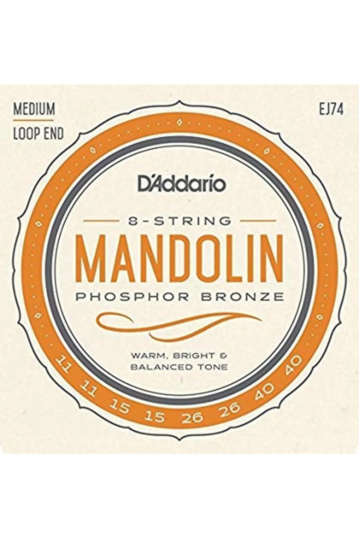 Ej74 Mandolın Tel Set, Fosfor Bronz Sarım, Medıum, 4 Çi
