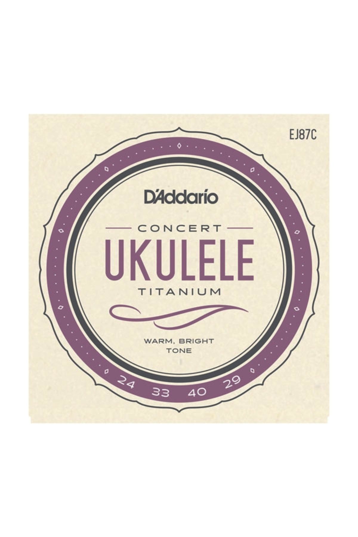 EJ87C UKULELE TEL SETİ, CONCERT, TITANIUM, WARM BRIGHT T