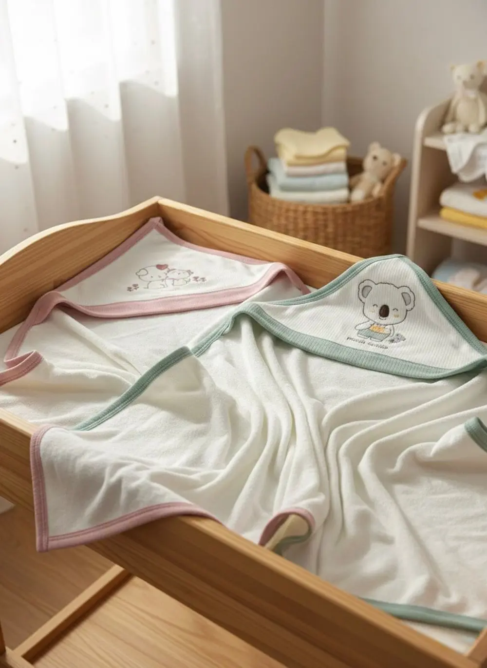 Eke My Baby Pembe %100 Organik Pamuklu Kundak Havlu 82x90 cm