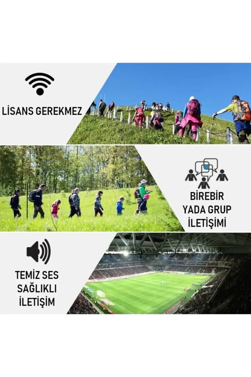 Ekip Kullanımına Özel Pmr El Telsizi Lisans Gerekmez 12li