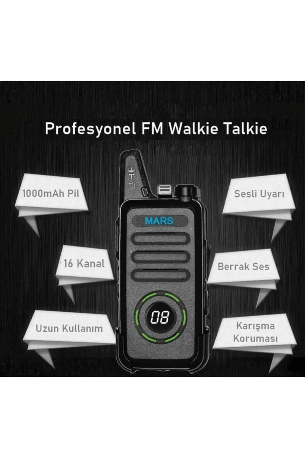 Ekip Kullanımına Özel Pmr El Telsizi Lisans Gerekmez 12li