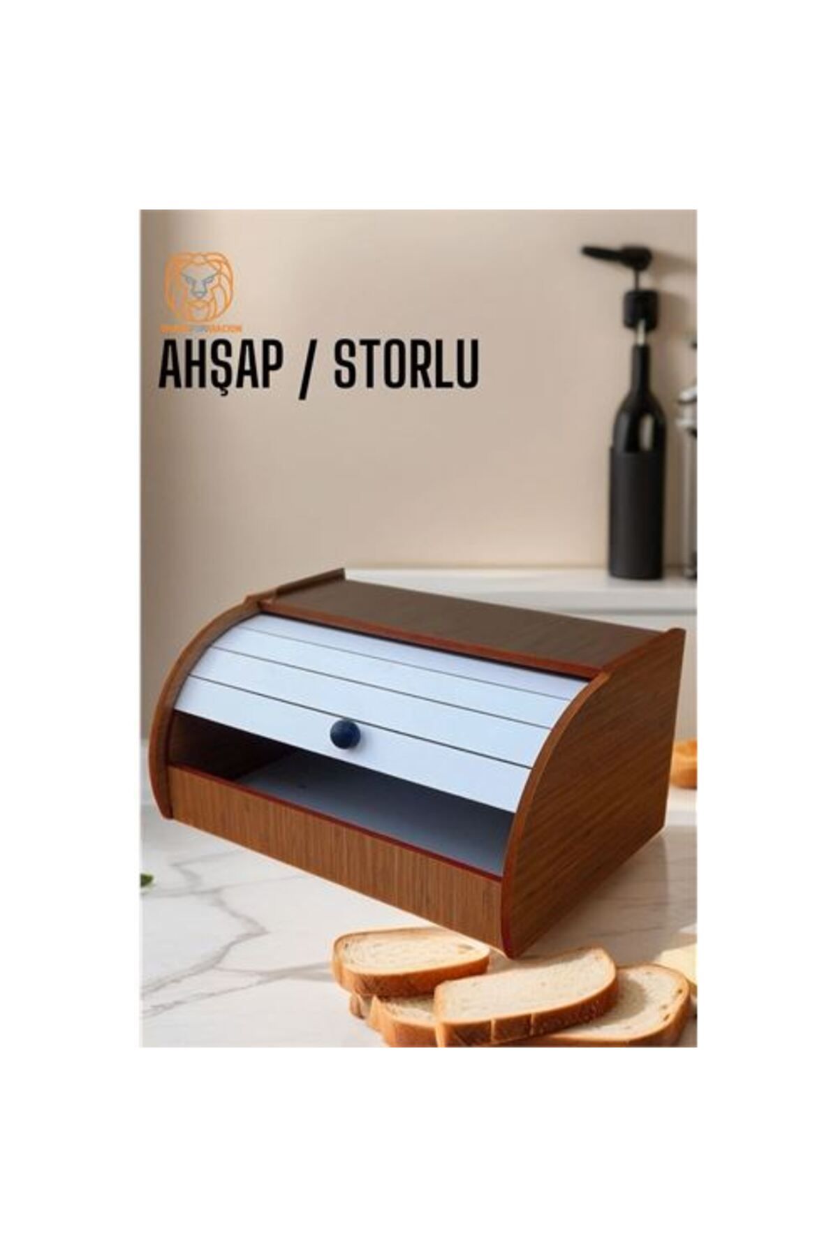 Ekmek Dolabı Storlu Ahşap BEYAZ